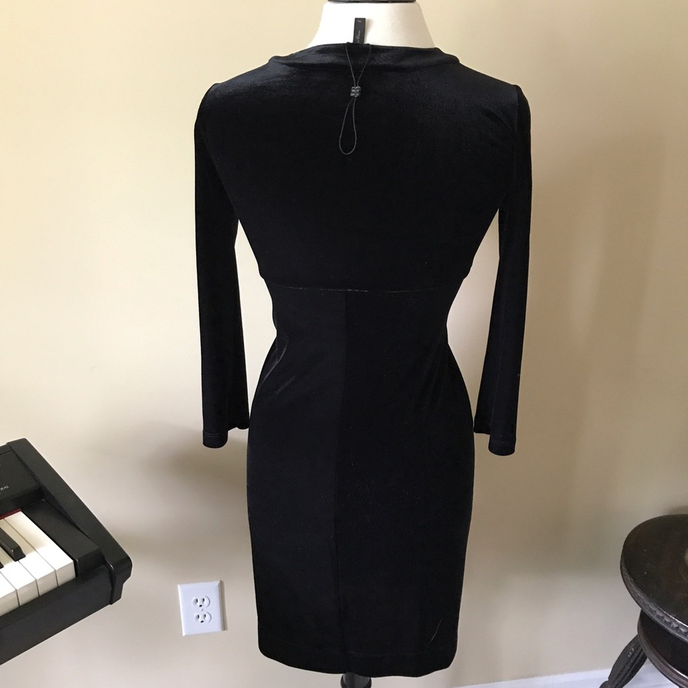 NWT - BCBG - black velvet dress - Picture 5 of 8